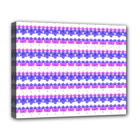 Floral Stripes Pattern Deluxe Canvas 20  X 16   by dflcprints