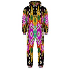 Flowers Above And Under The Peaceful Sky Hooded Jumpsuit (men) 