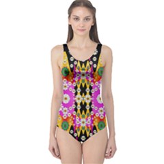 Flowers Above And Under The Peaceful Sky One Piece Swimsuit