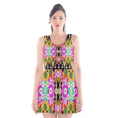 Flowers Above And Under The Peaceful Sky Scoop Neck Skater Dress by pepitasart