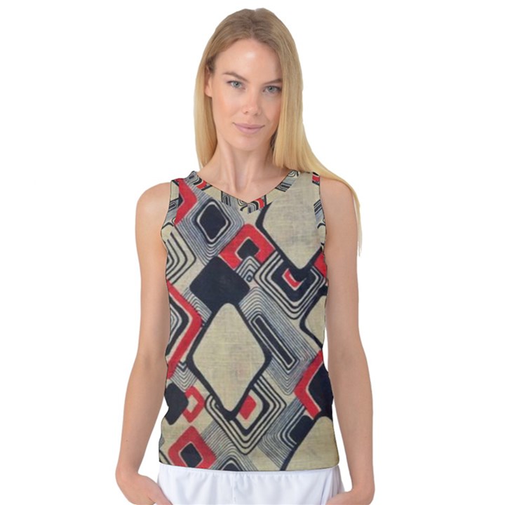 Throwback 1950s Diamonds Women s Basketball Tank Top