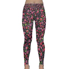 1950s Raspberries Print Yoga Leggings