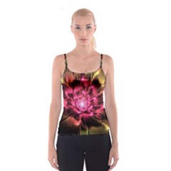 Red Peony Spaghetti Strap Top by Delasel