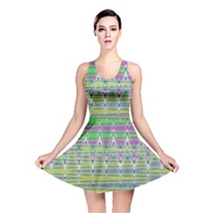 Colorful Zigzag Pattern Reversible Skater Dress