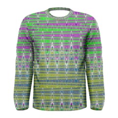 Colorful Zigzag Pattern Men s Long Sleeve Tee