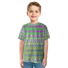 Colorful Zigzag Pattern Kid s Sport Mesh Tee