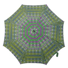 Colorful Zigzag Pattern Hook Handle Umbrellas (large)