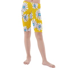 1930s Vintage Flowers Kid s Mid Length Swim Shorts