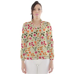 Elegant Floral Seamless Pattern Wind Breaker (women)