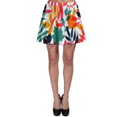 Seamless Autumn Leaves Pattern  Skater Skirt