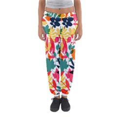 Seamless Autumn Leaves Pattern  Women s Jogger Sweatpants