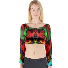 Face Two Long Sleeve Crop Top