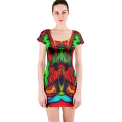 Face Two Short Sleeve Bodycon Dress