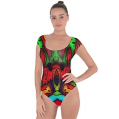 Face Two Short Sleeve Leotard (ladies) by MRTACPANS