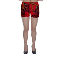 African Butterfly Skinny Shorts by TCH01