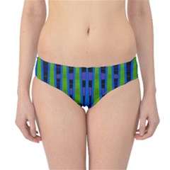 Blue Green Geometric Hipster Bikini Bottoms