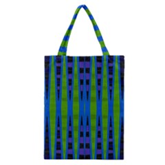 Blue Green Geometric Classic Tote Bag