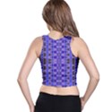 Blue Black Geometric Pattern Racer Back Crop Top View2