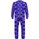 Blue Black Geometric Pattern OnePiece Jumpsuit (Men)  View2