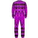 Bright Pink Black Geometric Pattern OnePiece Jumpsuit (Men)  View1