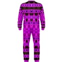 Bright Pink Black Geometric Pattern OnePiece Jumpsuit (Men)  View2