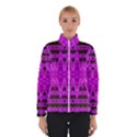 Bright Pink Black Geometric Pattern Winterwear View1