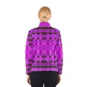 Bright Pink Black Geometric Pattern Winterwear View2