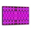 Bright Pink Black Geometric Pattern Canvas 18  x 12  View1