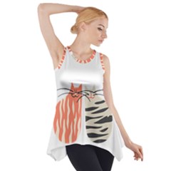 Two Lovely Cats   Side Drop Tank Tunic