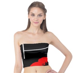 Greetings From Paris 1500 1500 Red Lipstick Kiss Black Postcard Design Tube Top