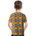 Blue rhombus pattern                Kid s Cotton Tee View2