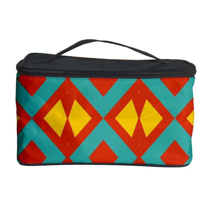 Blue rhombus pattern                Cosmetic Storage Case