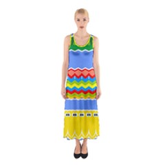 Colorful Chevrons And Waves                 Full Print Maxi Dress by LalyLauraFLM