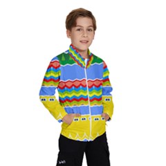 Colorful Chevrons And Waves                 Wind Breaker (kids) by LalyLauraFLM