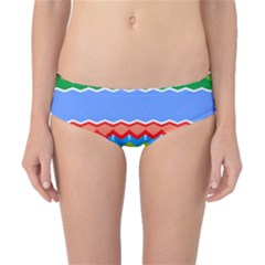 Colorful Chevrons And Waves                 Classic Bikini Bottoms