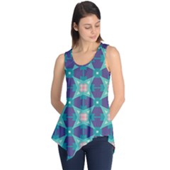 Blue Stars Pattern                  Sleeveless Tunic