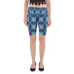 Blue Stars Pattern                  Yoga Cropped Leggings