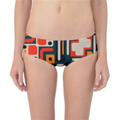 Shapes In Retro Colors Texture                   Classic Bikini Bottoms