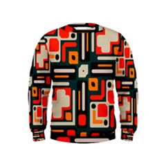 Shapes In Retro Colors Texture                    Kid s Sweatshirt