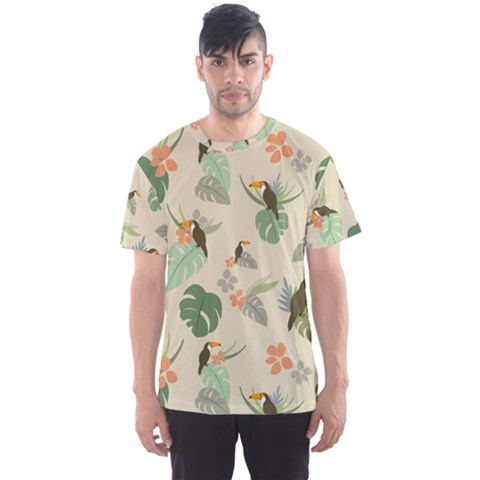 Tropical Garden Pattern Men s Sport Mesh Tee by TastefulDesigns