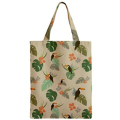 Tropical Garden Pattern Zipper Classic Tote Bag