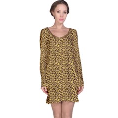 Animal Texture Skin Background Long Sleeve Nightdress