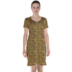 Animal Texture Skin Background Short Sleeve Nightdress