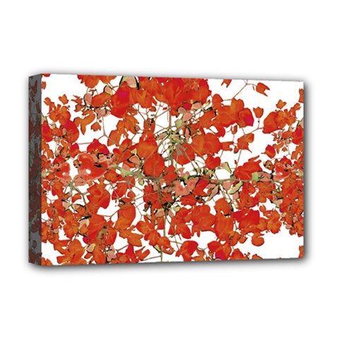 Vivid Floral Collage Deluxe Canvas 18  X 12   by dflcprints