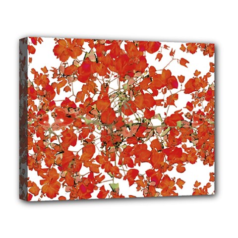 Vivid Floral Collage Deluxe Canvas 20  X 16   by dflcprints