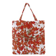 Vivid Floral Collage Grocery Tote Bag by dflcprints