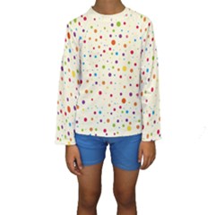 Colorful Dots Pattern Kid s Long Sleeve Swimwear