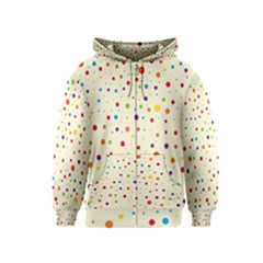 Colorful Dots Pattern Kids  Zipper Hoodie by TastefulDesigns