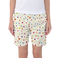 Colorful Dots Pattern Women s Basketball Shorts