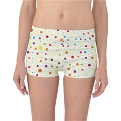 Colorful Dots Pattern Reversible Boyleg Bikini Bottoms